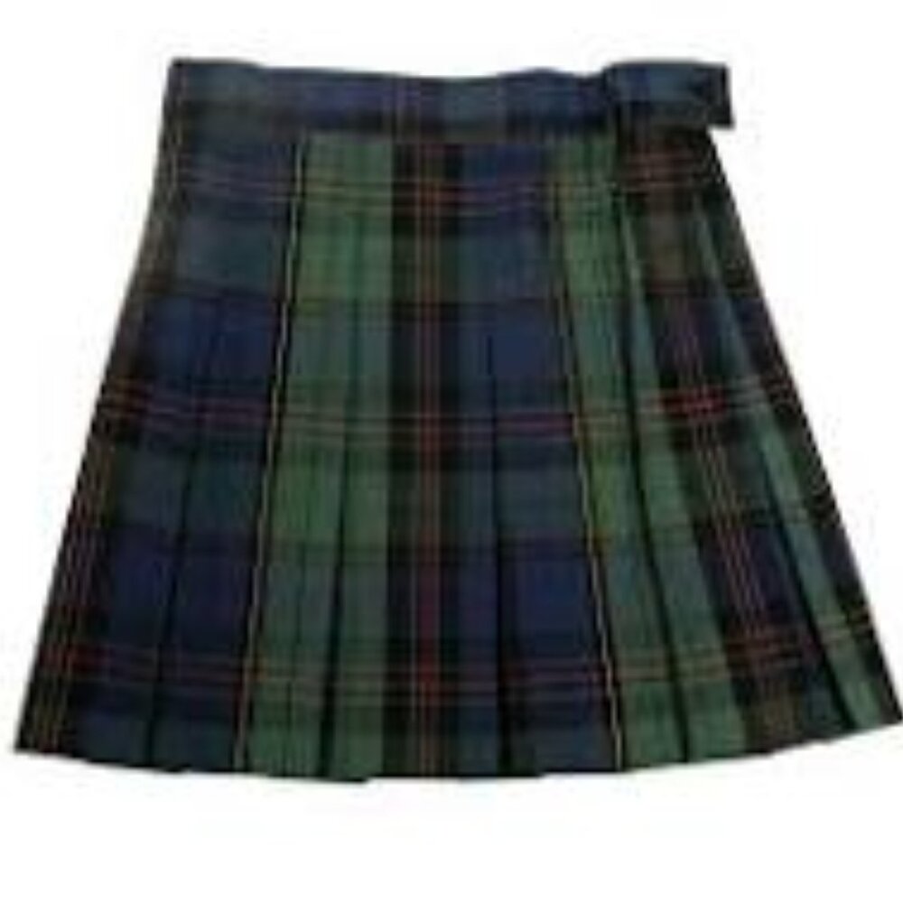 A+ 1943BPR Girls Skirt Box Pleat Regular Plaid